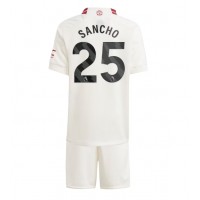 Otroški Nogometni dresi Manchester United Jadon Sancho #25 Tretji 2023-24 Kratek Rokav (+ Kratke hlače)